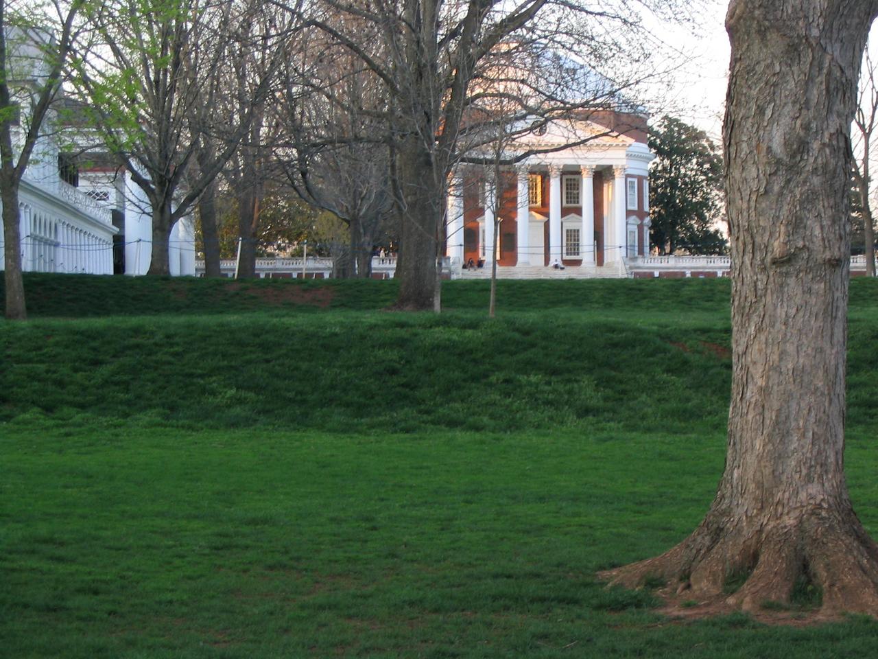 Looking up the Lawn to the Rotunda