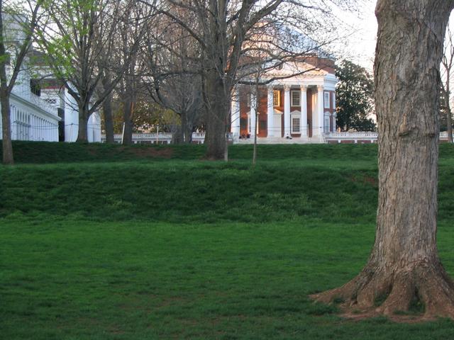 Looking up the Lawn to the Rotunda