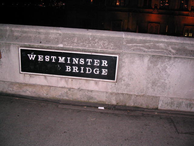 Westminster Bridge Sign