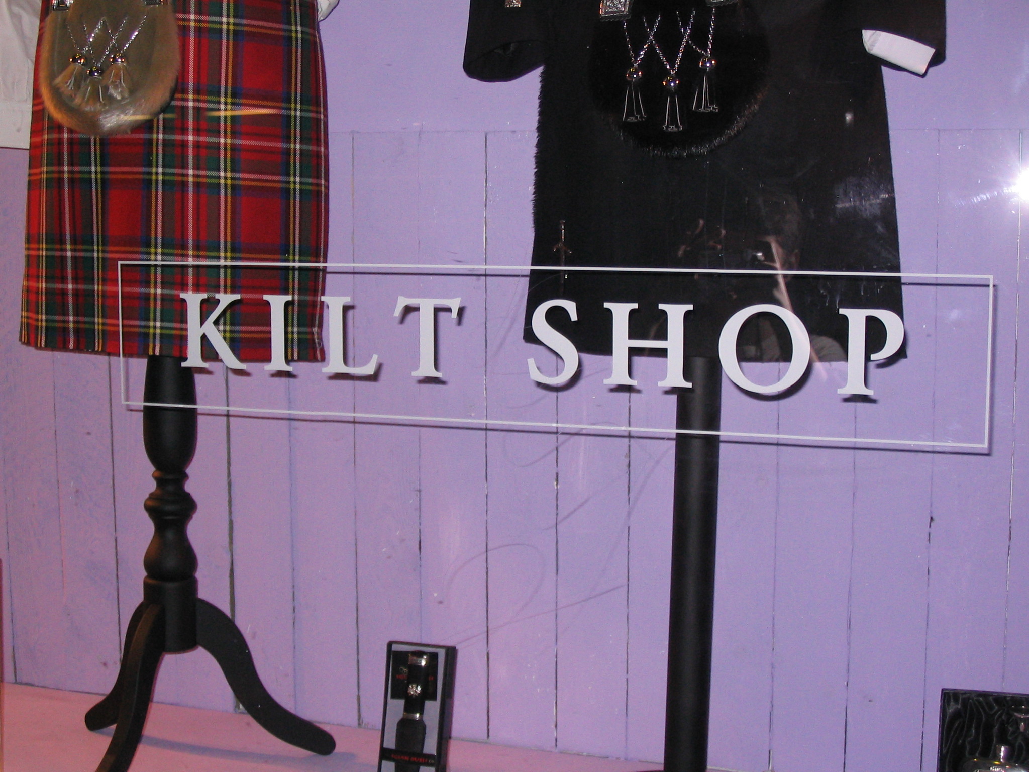 Kilt Shop Sign