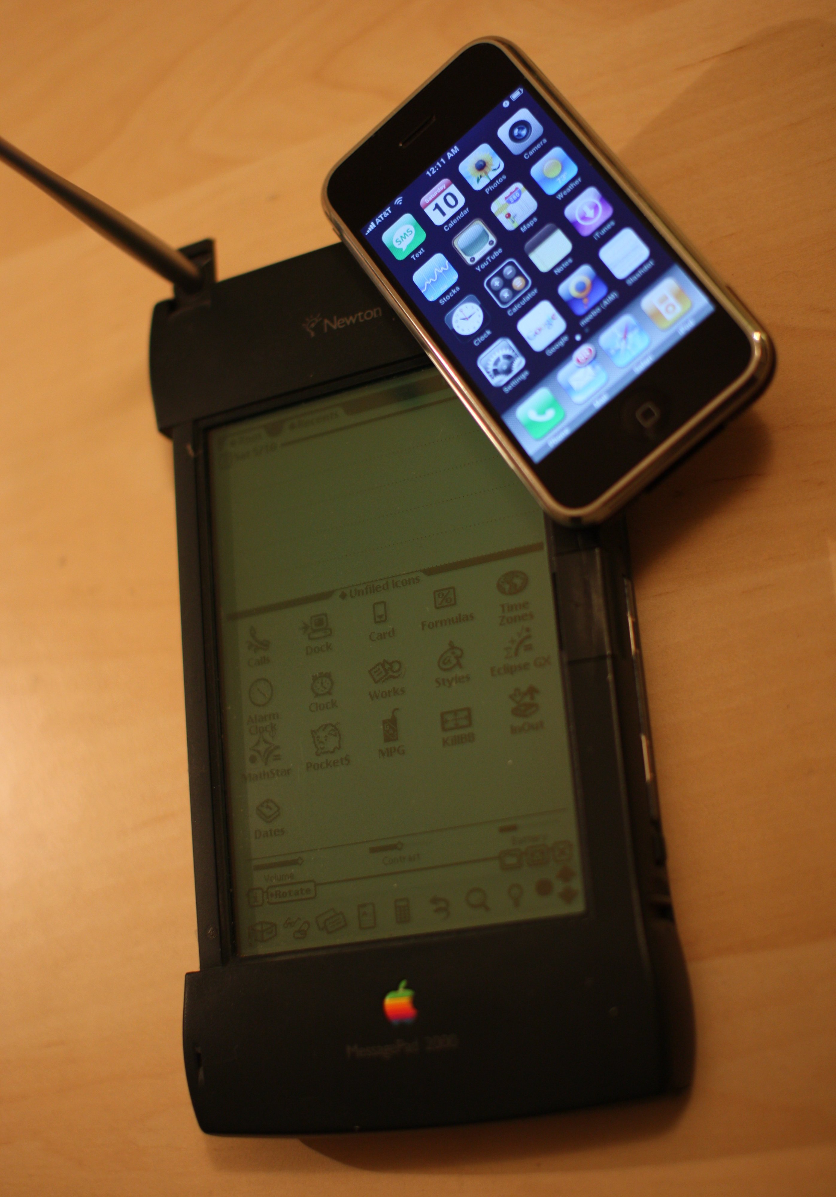 A Newton and an iPhone