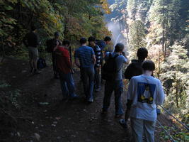 Group Looking at Metlako Falls Viewpoint
