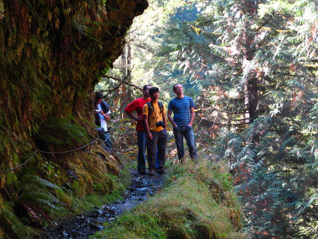 Group Looking at Tunnel Falls
