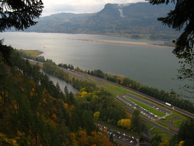 Columbia River and I84 from the Top