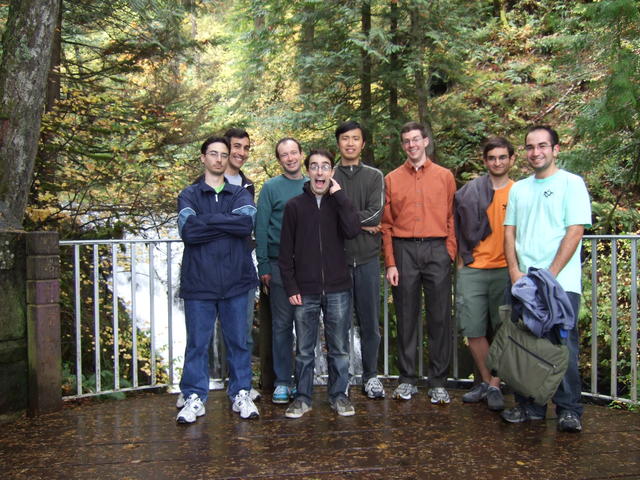 Fun Group Atop Multnomah Falls