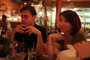 Alex and Carolyn at Dinner