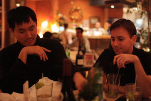 Yoshiki and Alex at Dinner