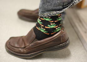 Alex's Frog Socks!