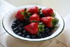 A Bowl of Blueberries and Strawberries