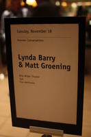Lynda Barry and Matt Groening at Hammer