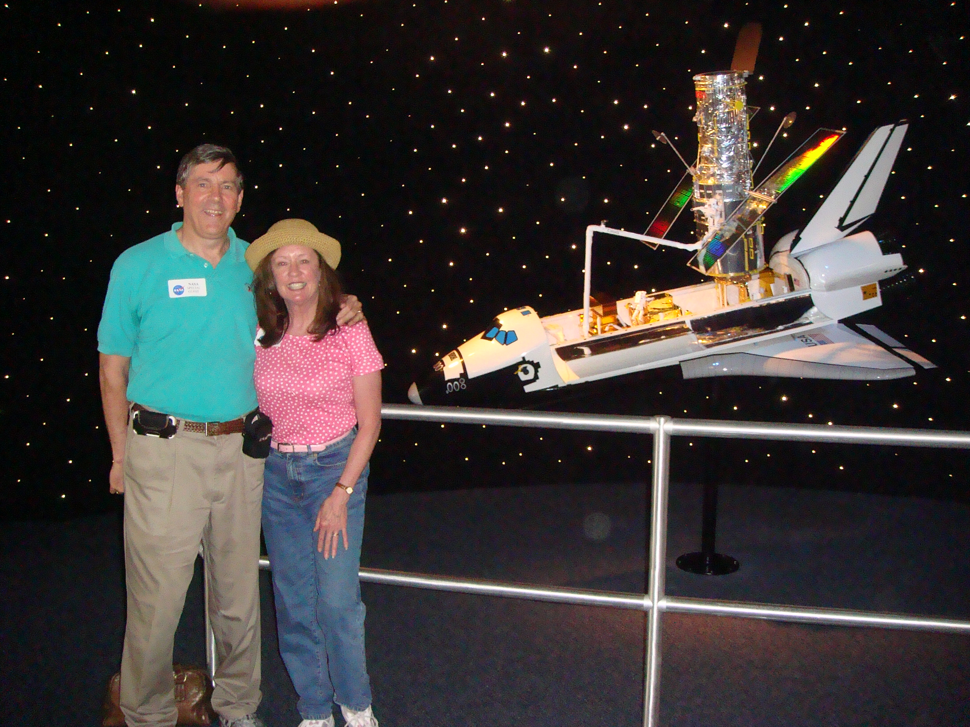 Mom and Dad with the Shuttle and Hubble