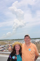 Mom and Dad and the Shuttle's Exhaust Trail