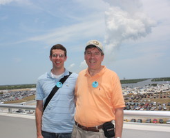 Dad and Me and the Shuttle's Exhaust Trail