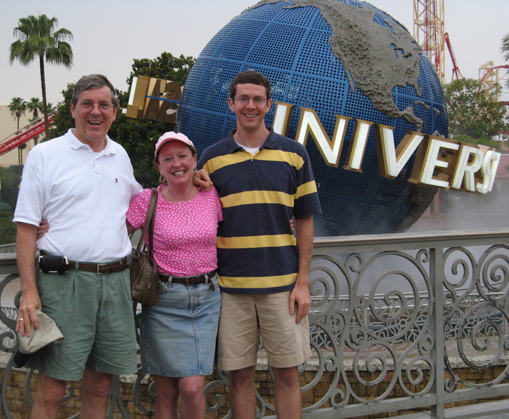 Family at the Universal Globe