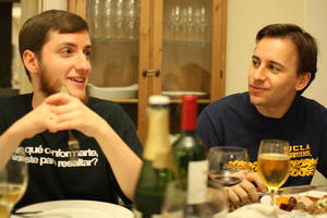 Mike and Alex Over Dinner