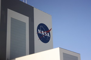 NASA logo on the VAB