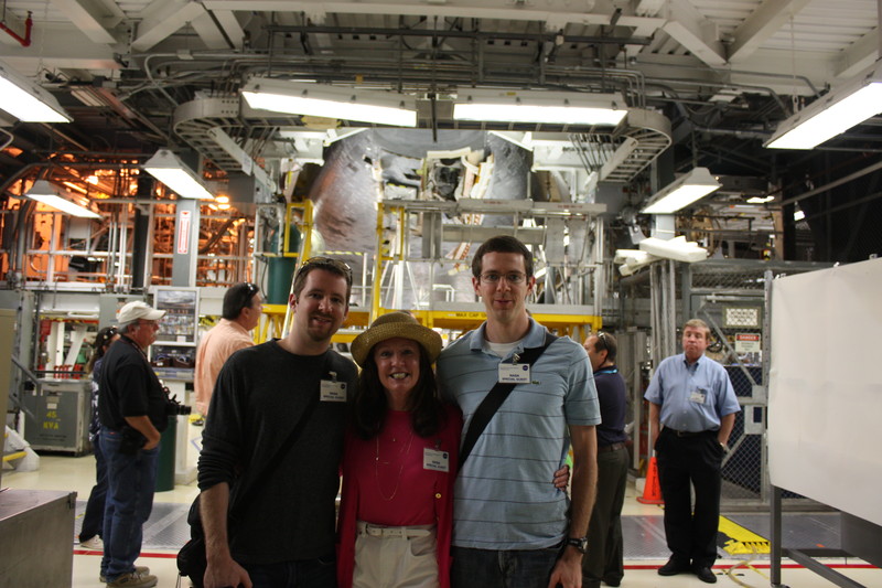 Hampton, Mom, and me with an orbiter