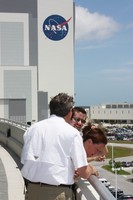 Hampton, Mom, and Dad with the VAB