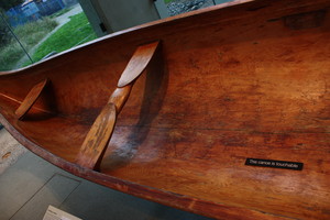 This canoe is touchable (with canoe)