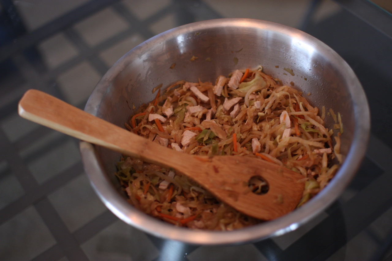 Pork spring roll filling